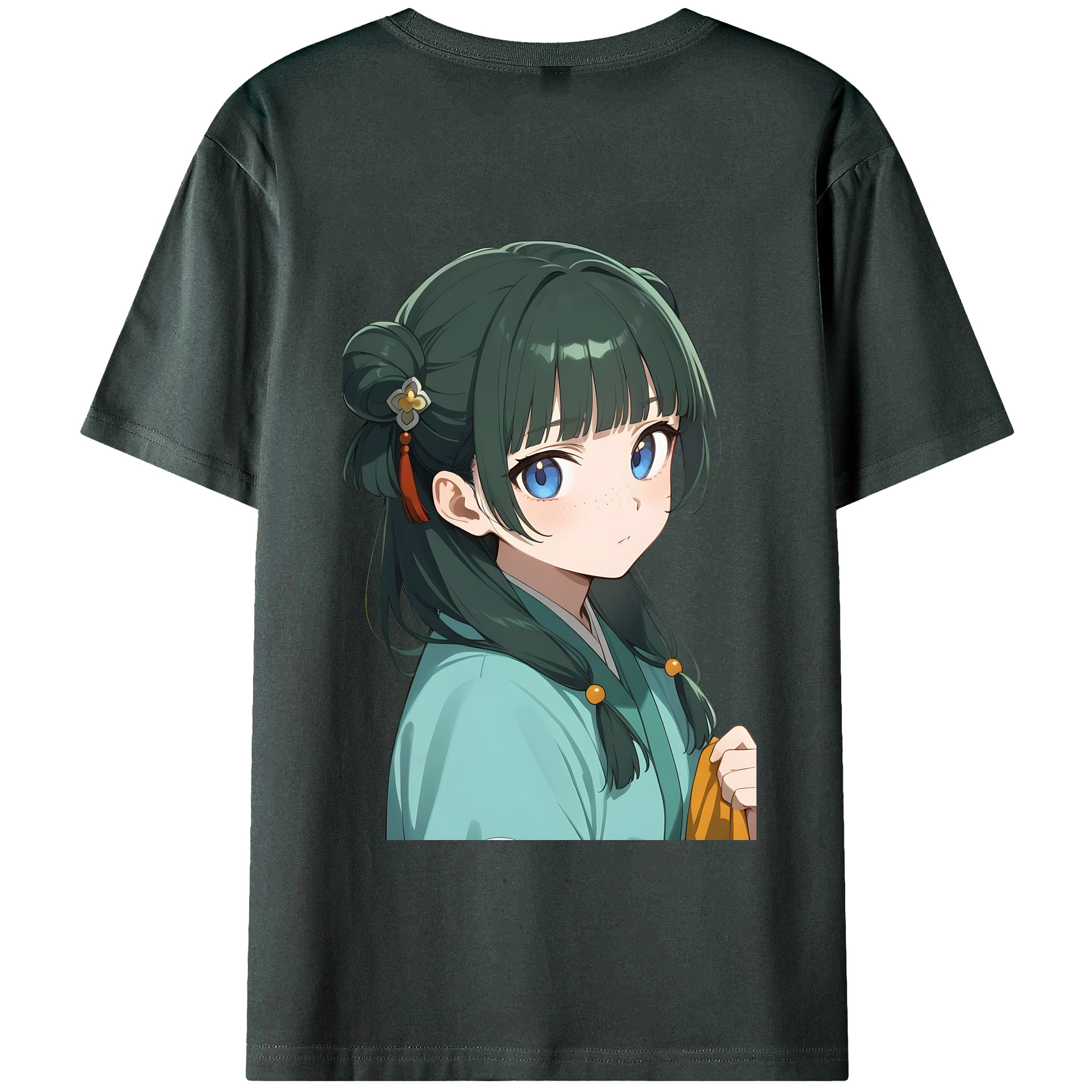 （画像用） 薬屋のひとりごと The Apothecary Diaries 綿100％ メンズ半袖Tシャツ（バックプリント） 通気性